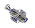 Sterling Silver Enamel Jerusalem Cross Pendant